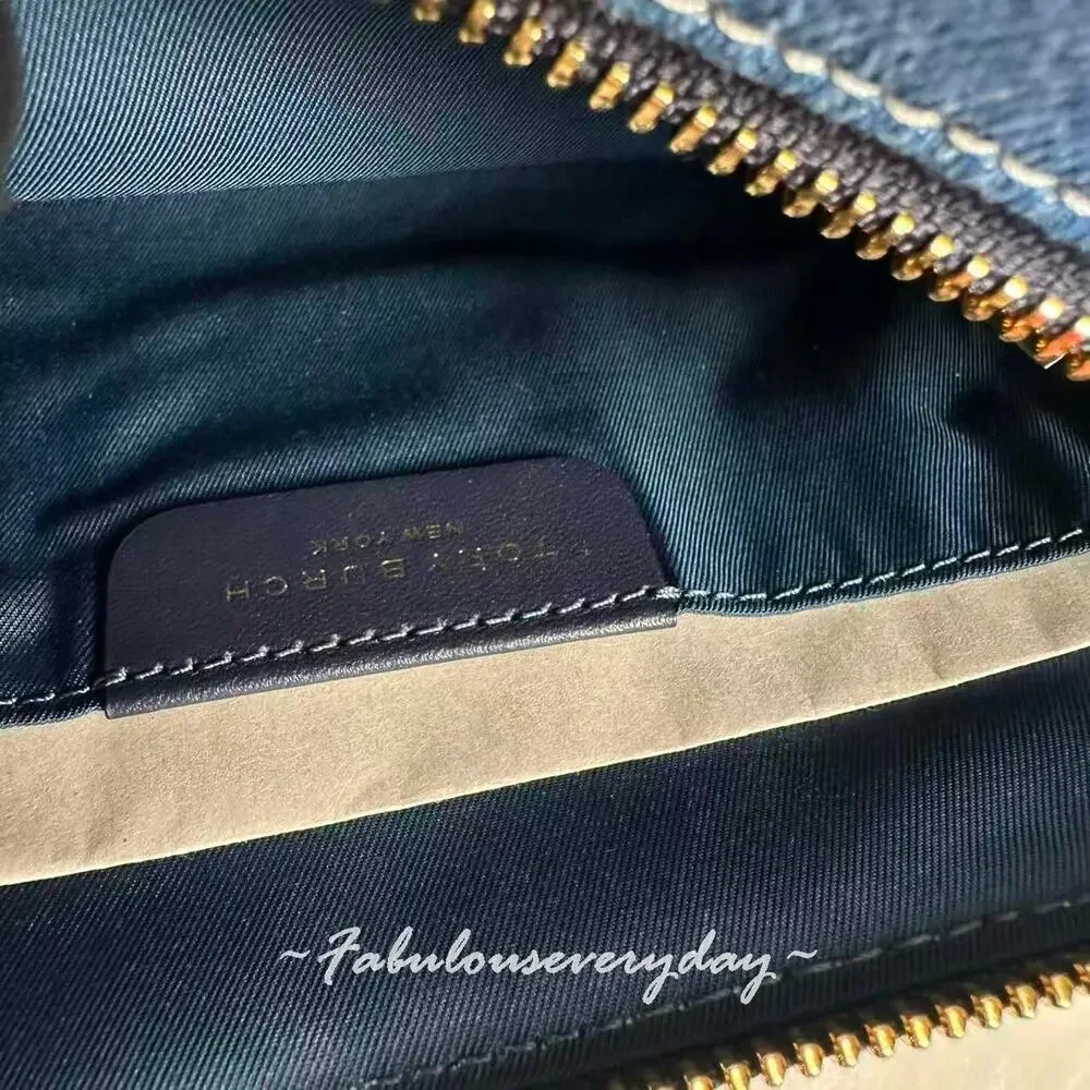 Tory Burch Mini Miller Denim Crossbody Bag 158637 NWT